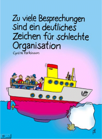 Zu viele Besprechungen sind ein deutliches Zeichen für schlechte organisation